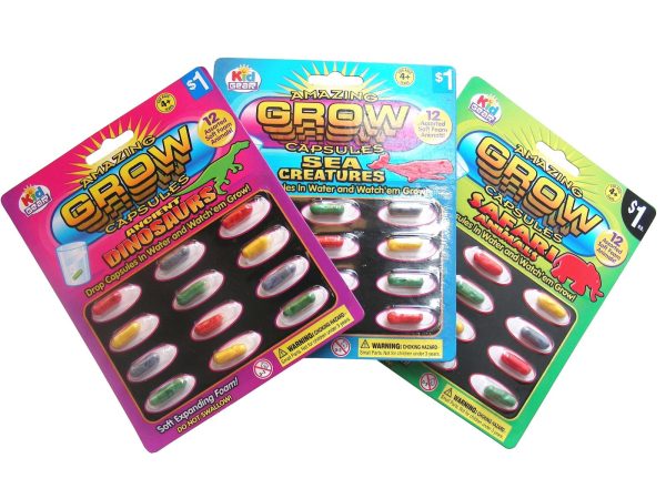 Pack Of 2 Magic Growing Animal Capsules Toys Bubble