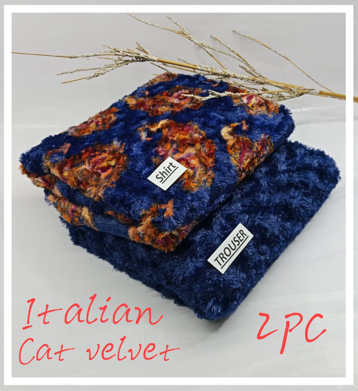 Italian Cat Velvet ladies suit