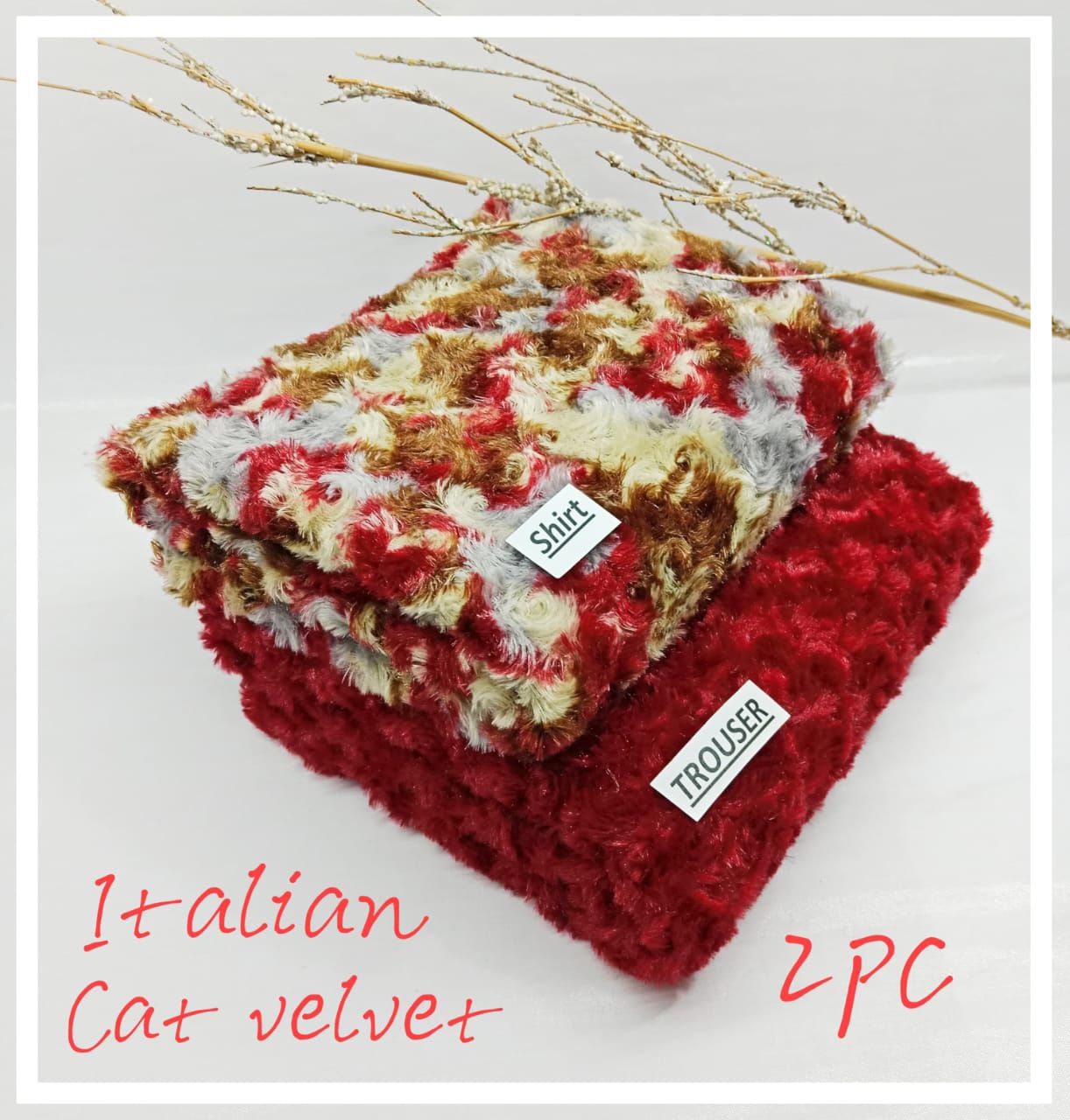 Italian Cat Velvet ladies suit