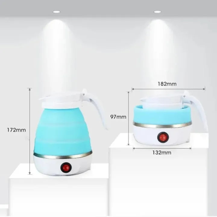 Foldable And Portable Teapot Water Heater Electric Kettle For Travel And Home Tea Pot Water Kettle Silica Gel Fast Water Boiling 600 Ml(random Color )